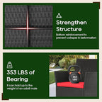 FDW | 4-Piece Patio Furniture Set | Red | Outdoor Wicker Furniture - Image 4