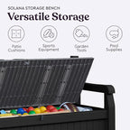 Keter Solana 70 Gallon Storage Bench Deck Box - Image 6
