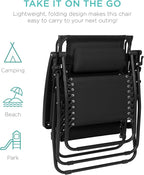 Best Choice Products 30” Wide Folding Zero Gravity Outdoor Recliner Patio - Image 9