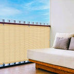 LOVE STORY Balcony Privacy Screen, 3.3' x19.7' Sand Deck Shield Screen Fence by LOVESTORY