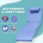 Chaise Lounge Chairs Outdoor Set of 6, Comfy Outside Wicker Patio Pool Lounge - Image 5