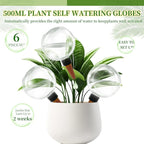 6 Pack Self Watering Globes for Indoor Plant Plastic Water Bulbs 17.5 oz - Image 4