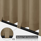 Easy-Going Outdoor Patio Curtains Detachable Tab Top Windproof Weatherproof - Image 3