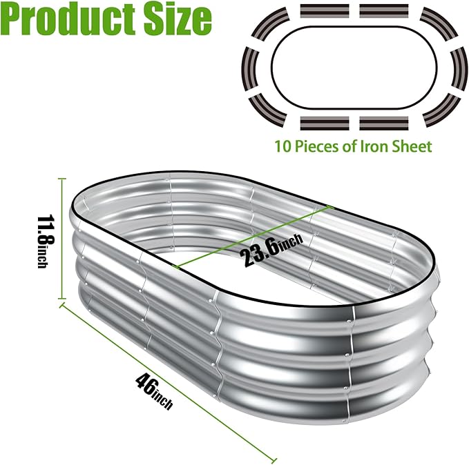SnugNiture Galvanized Raised Garden Bed Outdoor - Image 3