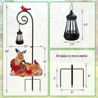 Deer Metal Garden Stake with Solar Lantern, Christmas Decorations Outdoor - Image 6