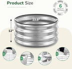 GreatBuddy 2x2x1 ft Round Galvanized Raised Garden Bed, Easy-Assembly Raised Bed - Image 3