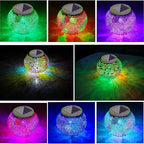 Aukora Color Changing Solar Powered Glass Ball Garden Lights, Solar Lantern - Image 2