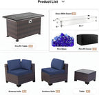 Kullavik 8 Pieces Outdoor Patio Furniture Set - Image 7