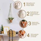 Artilady Plant Hanger Indoor Macrame Hanging Planters - Image 3