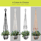 RIFNY Macrame Plant Hanger Indoor, 35 Inch Hanging Plant Holder - Image 5
