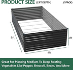 Vengarus 8x4x2FT Galvanized Raised Garden Bed Kit, Large Rectangle Elevated - Image 2