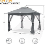 COOSHADE 13x13 Pop Up Gazebo Tent Outdoor Canopy Patio Shelter - Image 5