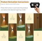 2-Pack Solar Fence Lights, Up & Down Lighting, 50LM/25LM Dual Brightness - Image 2
