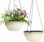2 Pack Hanging Planters for Indoor Outdoor Plants, 10 Inch Hanging Planter by Vanslogreen