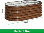 SnugNiture 4x2x1.5ft Raised Garden Bed Outdoor, Oval Raised Garden Bed Kit - Image 2