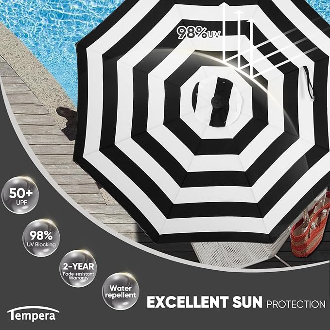 Tempera Patio Market Outdoor Table Umbrella - Image 3
