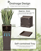 Greesum Set of 2 Tall Plastic Planters - Image 4