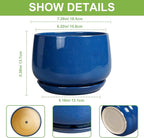 G EPGardening Round Ceramic Plant Pots - Image 3