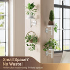 YUOROS 3 Pack Wall Planters for Indoor Plants Hanging Shelf Wall Mounted Plant - Image 2