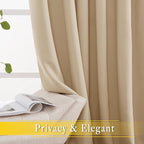 NICETOWN Blackout Living Room Curtain 118 inch Length, Grommet Thermal Curtain - Image 6
