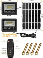 Solar Flood Light Outdoor 1000LM Dual 6000K Bright White Floodlights Ip65 - Image 7