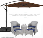 Best Choice Products 10ft Offset Cantilever Hanging Market Patio Umbrella - Image 2
