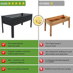 2PCS 48×24×30in Galvanized Raised Garden Bed, Metal Elevated Planter Box - Image 5