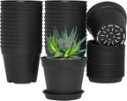 4 inch Small Plant Pots, 28 Pack Plastic Planters by SwinDuck