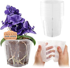 5 Inch Side-Open Orchid Pots 12 Pack, Breathable Slotted Flower Pots by Bluepro