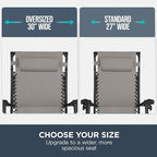 Best Choice Products 30” Wide Folding Zero Gravity Outdoor Recliner Patio - Image 4