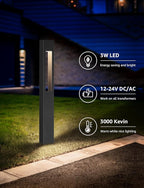 SUNVIE LED Low Voltage Landscape Lights 3W Pathway Lights Low Voltage 12-24V - Image 2