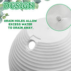 4 Pack 8 inch Plastic Self Watering Hanging Planters, Round Hanging Basket - Image 4