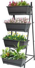 GENMOUS 4 Tier Raised Garden Bed Tall 45'' Vertical Elevated Garden Planter by GenMousCo