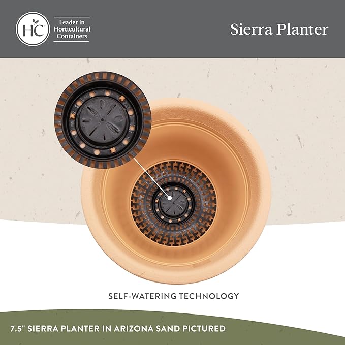 The HC Companies Sierra Round Self-Watering Pot - Image 3