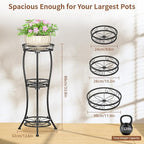 LASZOLA Black 3 Tier Tall Plant Stand - Image 3