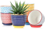 Selamica Ceramic Succulent Pots, 4.6 Inch Small Plant Pots by Selamica