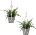 Macrame Plant Hanger Indoor, 2 Pack Boho Decor Hanging Plant Holder Hanging by Sliverdew