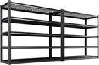 Set of 2 Garage Shelving-3500 lbs 5 Tier Storage Shelves, Adjustable Heavy Duty by Unknown