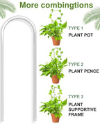 16 Inch U-Shaped Acrylic Plant Trellis, Small Houseplant Trellis Garden - Image 3