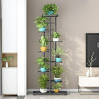 LINZINAR Plant Stand Indoor Outdoor Metal 8 Tier 9 Potted Multiple Flower Pot - Image 3