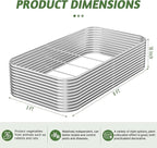 2 Pack Tall 8x3FT Raised Beds for Gardening, Corrugated Galvanized Steel Raised - Image 8
