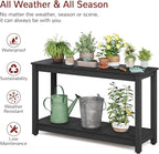 Stoog Outdoor Console Table, All-Weather 2-Tier Patio Console Table - Image 4