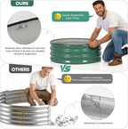 ZORMY Galvanized Raised Garden Bed Outdoor, Round Metal Planter Boxes 2 Pcs - Image 5