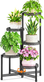 LASZOLA 5 Tiered Folding Tall Plant Stand Indoor Outdoor by LASZOLA