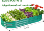Raised Garden Bed Galvanized Planter Box Outdoor, Rot-Resistant Metal Garden - Image 2
