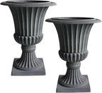 Urn Planters 22", Tall Stone-Resin Pedestal Planters by Austram