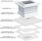 Dynaming 6 Pack Solar Post Cap Lights Outdoor - Image 7