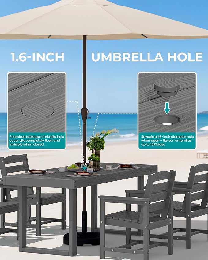 SERWALL HDPE Outdoor Dining Set - Image 5
