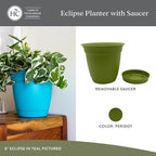 The HC Companies 16 Inch Eclipse Round Planter Pots - Image 2
