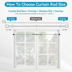 Silver Curtain Rods for Windows 48 to 84, 2 Pack 5/8 Inch Black Heavy Duty - Image 4